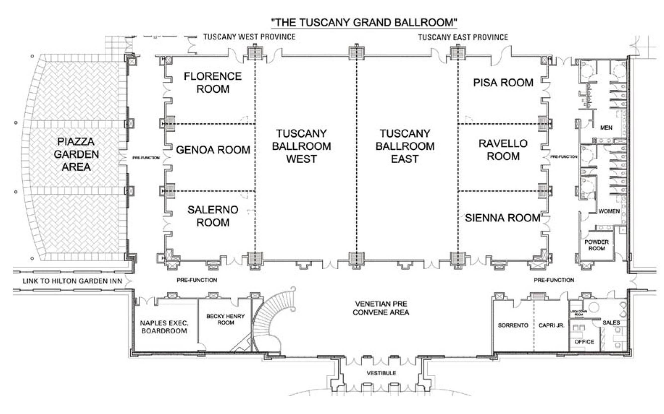 The Regency Conference Center floor plan