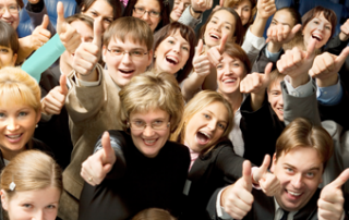 happy crowd of business people-business meeting memorable