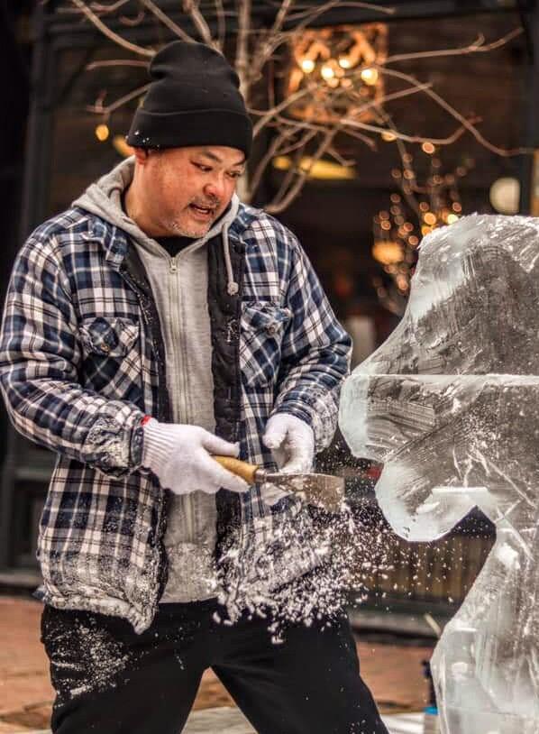 Chef Sculpting Ice