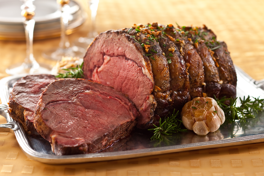 sliced prime rib