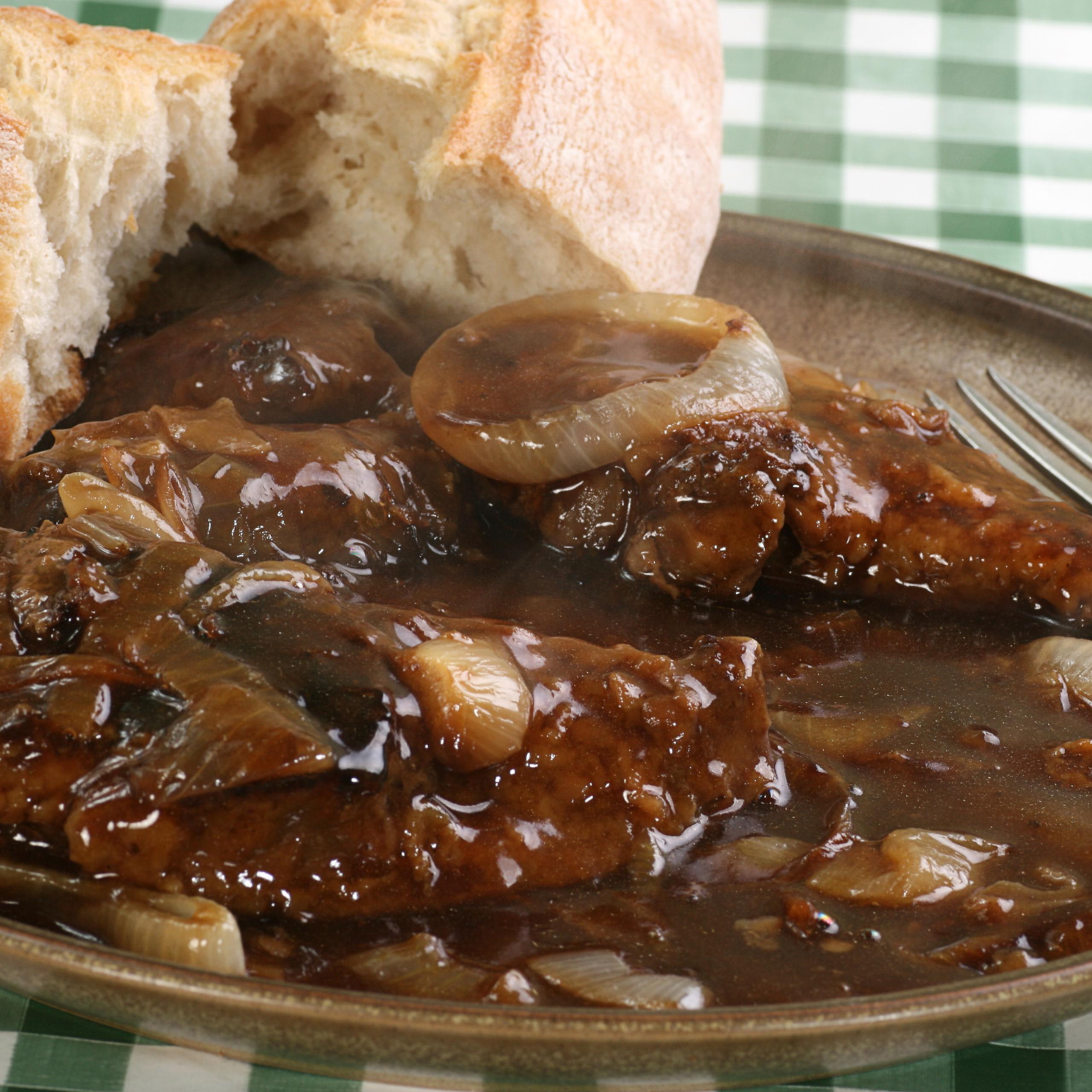 Beef Liver and Onions with Brown Gravy