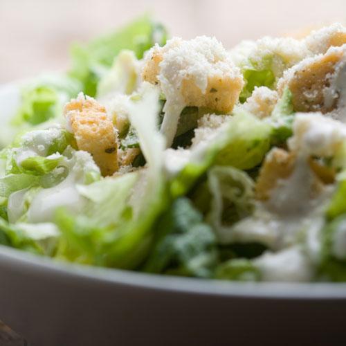 Caesar Salad with croutons and dressing